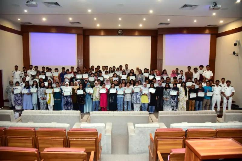 Students at a Quantify STEM camp, Jauhar Auditorium, NUST PNEC Karachi